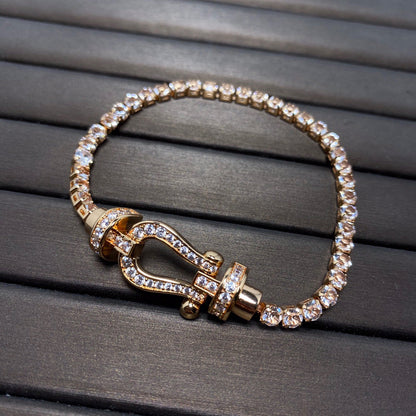 [Camiery]FORCE  HORSESHOE  DIAMOND TENNIS BRACELET