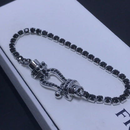 [Camiery]FORCE  LARGE HORSESHOE FULL DIAMOND TENNIS BRACELET