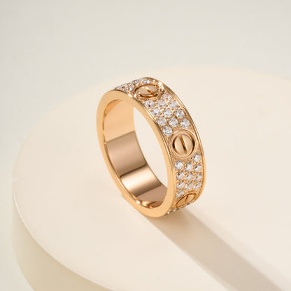 [Camiery] LOVE RING 5.5MM DIAMONDS PAVED