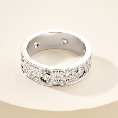 [Camiery] LOVE 5.5MM FULL-PAVE 6-DIAMOND RING