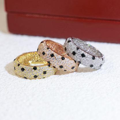 [Camiery] PANTHERE SPOTTED FULL DIAMOND RING