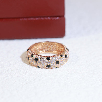 [Camiery] PANTHERE SPOTTED FULL DIAMOND RING