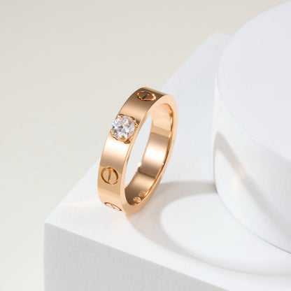 [Camiery] LOVE RING 3.6MM 1 BIG DIAMOND