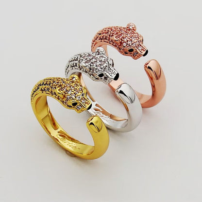 [Camiery] PANTHERE HALF DIAMOND SMALL RING