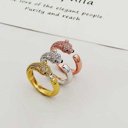 [Camiery] PANTHERE HALF DIAMOND SMALL RING
