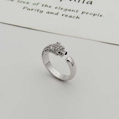 [Camiery] PANTHERE HALF DIAMOND SMALL RING