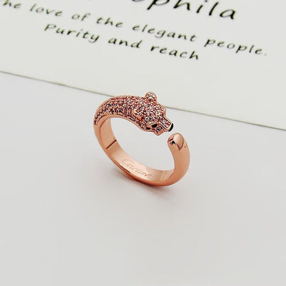 [Camiery] PANTHERE HALF DIAMOND SMALL RING