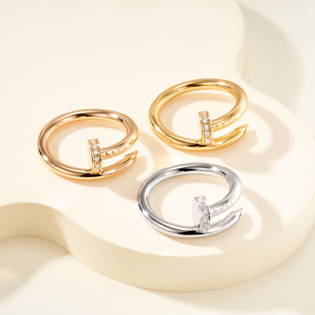 [Camiery] JUSTE RING 2.6MM HALF DIAMOND