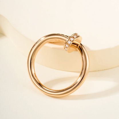 [Camiery] JUSTE RING 2.6MM HALF DIAMOND