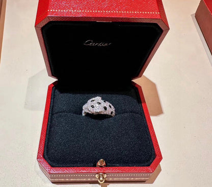 [Camiery] PANTHERE SPOTTED FULL DIAMOND MEDIUM RING