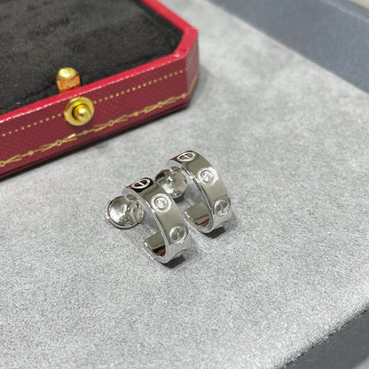 [Camiery] LOVE EARRINGS 5.7MM 2 DIAMONDS