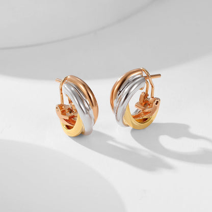 [Camiery] TRINITY ON DIAMOND CLASSIC EARRINGS