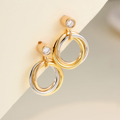 [Camiery] TRINITY ON DIAMOND  EARRINGS