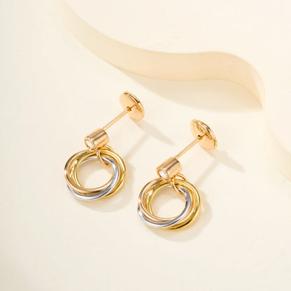 [Camiery] TRINITY ON DIAMOND  EARRINGS