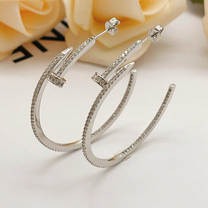 [Camiery] JUSTE FULL DIAMOND LARGE EARRINGS