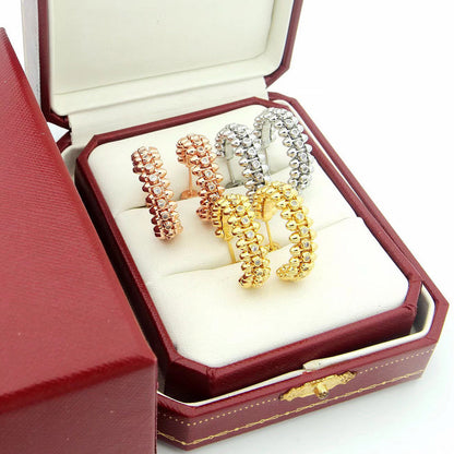 [Camiery] CLASH FULL DIAMOND MEDIUM EARRINGS