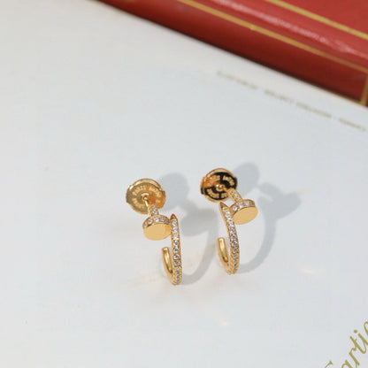 [Camiery] JUSTE FULL DIAMOND DOUBLE EARRINGS