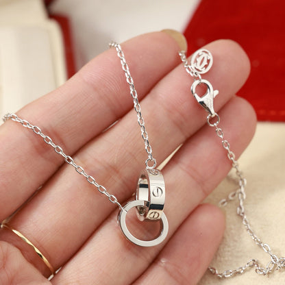 [Camiery] LOVE DOUBLE RING NECKLACE