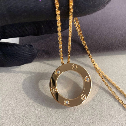 [Camiery] LOVE NECKLACE 16MM 3 DIAMONDS
