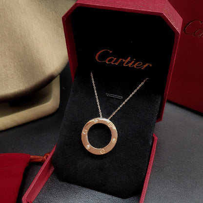 [Camiery] LOVE NECKLACE 16MM 3 DIAMONDS