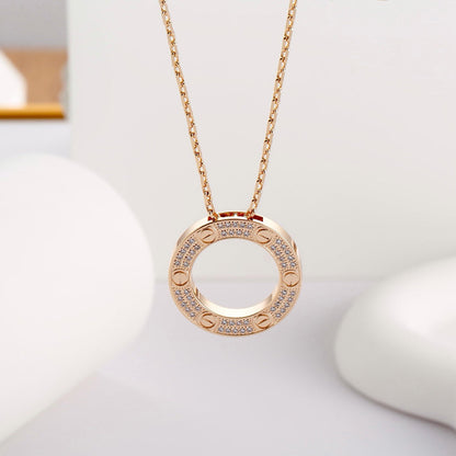 [Camiery] LOVE NECKLACE 16MM  FULL DIAMOND