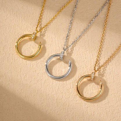 [Camiery] JUSTE NECKLACE HALF DIAMOND