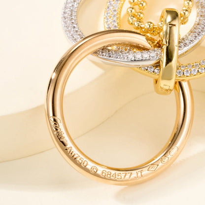 [Camiery] TRINITY LARGE FULL DIAMOND  NECKLACE