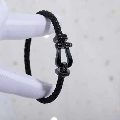 [Camiery]FORCE LARGE SERIES HORSESHOE BLACK SAMURAI BRACELET
