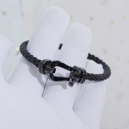 [Camiery]FORCE LARGE SERIES HORSESHOE BLACK SAMURAI BRACELET