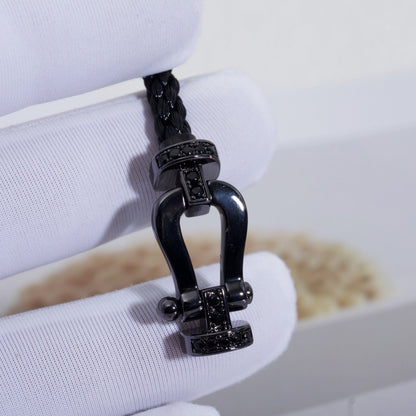 [Camiery]FORCE LARGE SERIES HORSESHOE BLACK SAMURAI BRACELET
