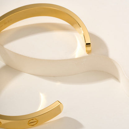 [Camiery] LOVE BRACELET 6.1MM 1 DIAMOND OPEN CUFF