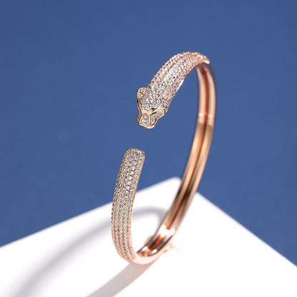 [Camiery] PANTHERE FULL DIAMOND OPEN BRACELET