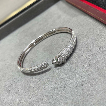 [Camiery] PANTHERE FULL DIAMOND OPEN BRACELET
