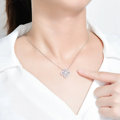 [Camiery]LOOP NECKLACE FULL MOTIF DIAMOND 16MM MULTIPLE COLORS