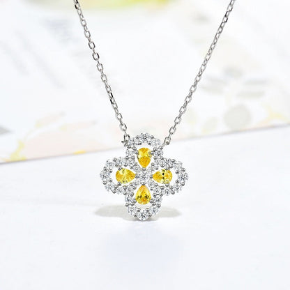 [Camiery]LOOP NECKLACE FULL MOTIF DIAMOND 16MM MULTIPLE COLORS