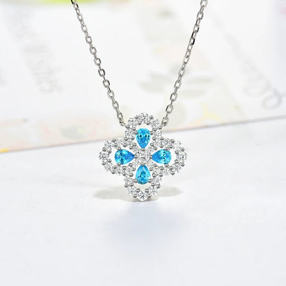 [Camiery]LOOP NECKLACE FULL MOTIF DIAMOND 16MM MULTIPLE COLORS