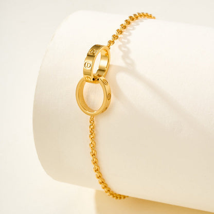 [Camiery] LOVE BRACELET DOUBLE RING