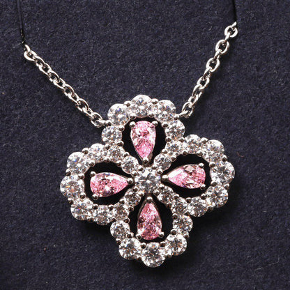 [Camiery]LOOP NECKLACE FULL MOTIF DIAMOND 16MM MULTIPLE COLORS