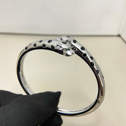 [Camiery] PANTHERE DOUBLE HEADED OPEN BRACELET