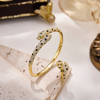 [Camiery] PANTHERE DOUBLE HEADED FULL DIAMOND  RING