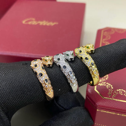 [Camiery] PANTHERE DOUBLE HEADED FULL DIAMOND  RING
