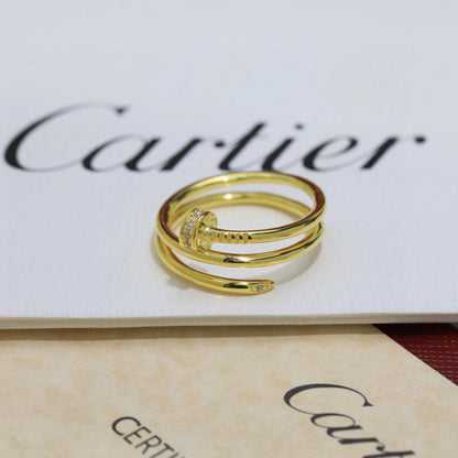 [Camiery] JUSTE RING 4.8MM HALF DIAMOND