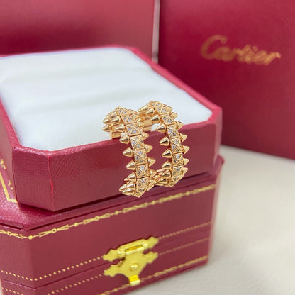 [Camiery] CLASH 6.4MM FULL DIAMOND SMALL EARRINGS