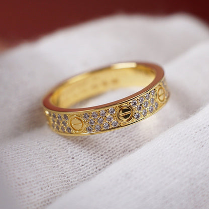 [Camiery] LOVE RING 4.0MM DIAMOND PAVED