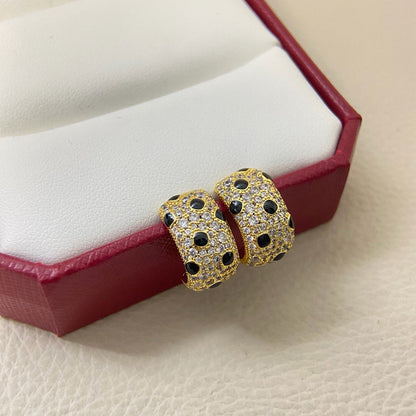 [Camiery] PANTHERE MINI FULL DIAMOND EARRINGS