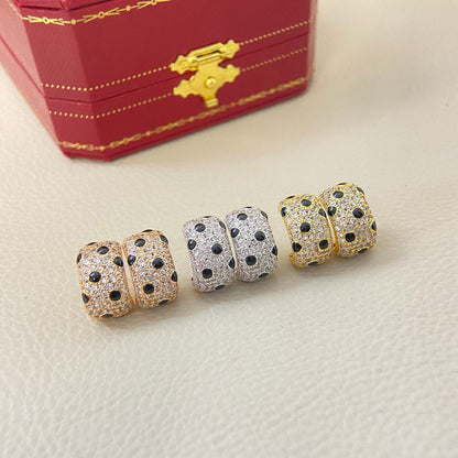 [Camiery] PANTHERE MINI FULL DIAMOND EARRINGS