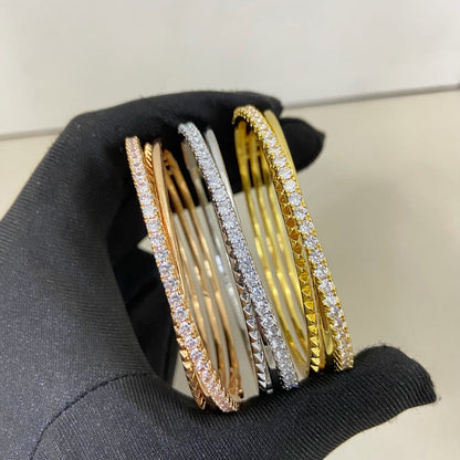 [Camiery] ETINCELLE HALF-PAVED DIAMOND BRACELET