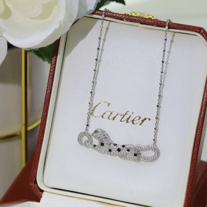 [Camiery] PANTHERE PAVED DIAMOND NECKLACE