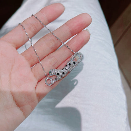 [Camiery] PANTHERE PAVED DIAMOND NECKLACE