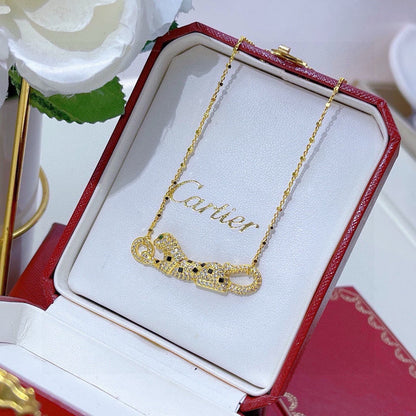 [Camiery] PANTHERE PAVED DIAMOND NECKLACE